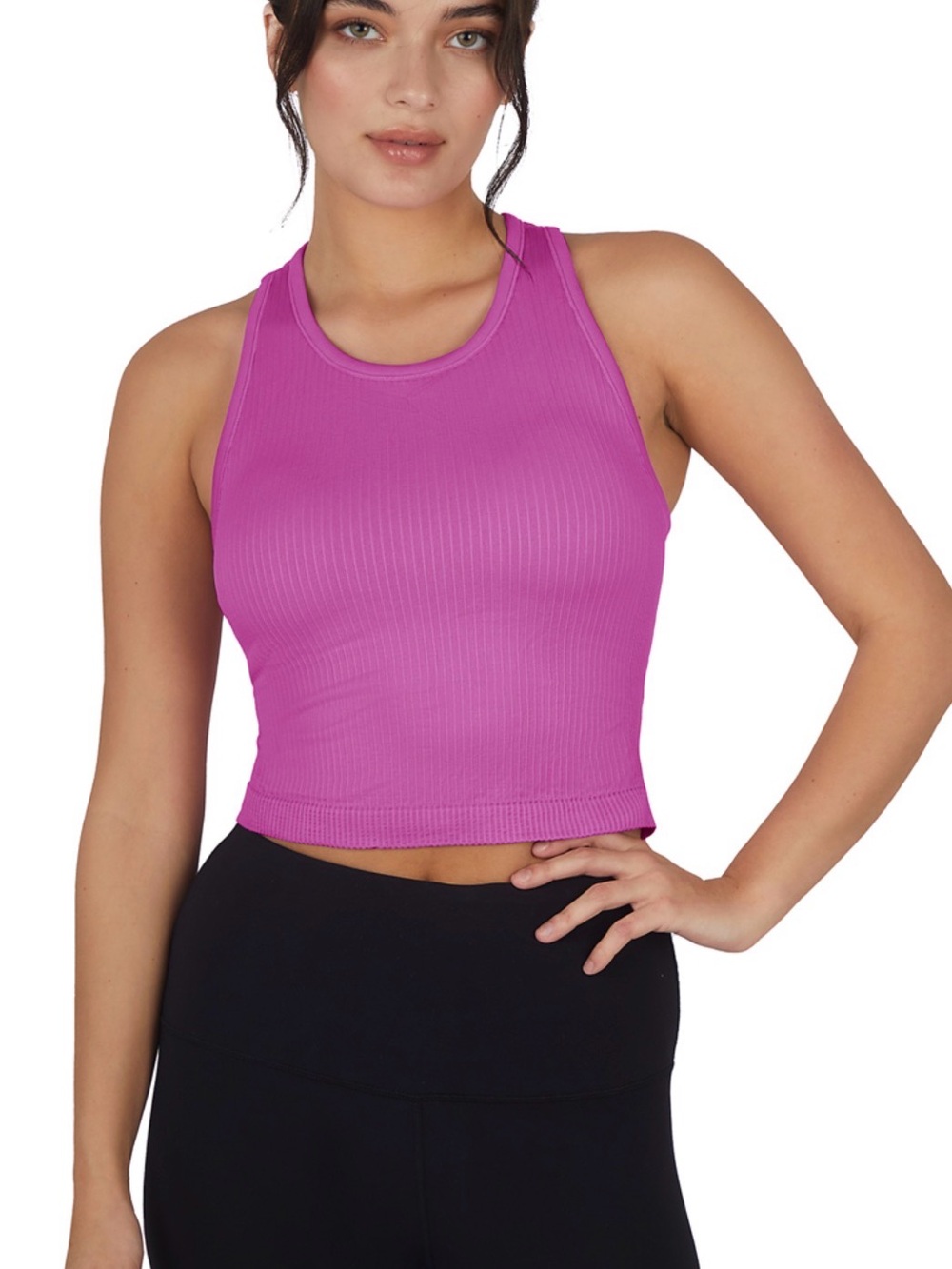 Yogalicious Lux Nicola Ribbed Crop Tank Top & Yogalicious Lux Alpine Shorts Set